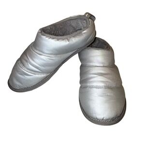 Sorel Women's Cozy Slippers Silver Puffer Style Indoor Outdoor Size 8